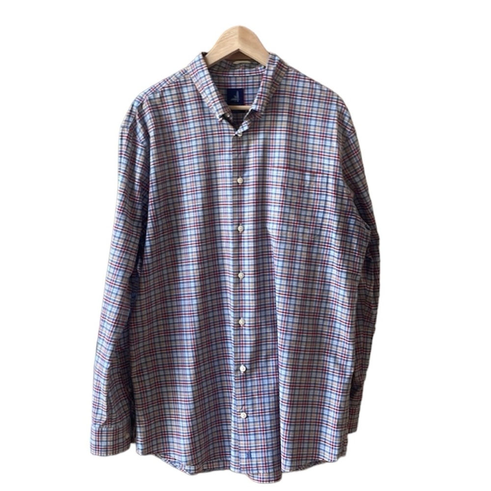 johnnie-O plaid shirt. EUC. Size XL